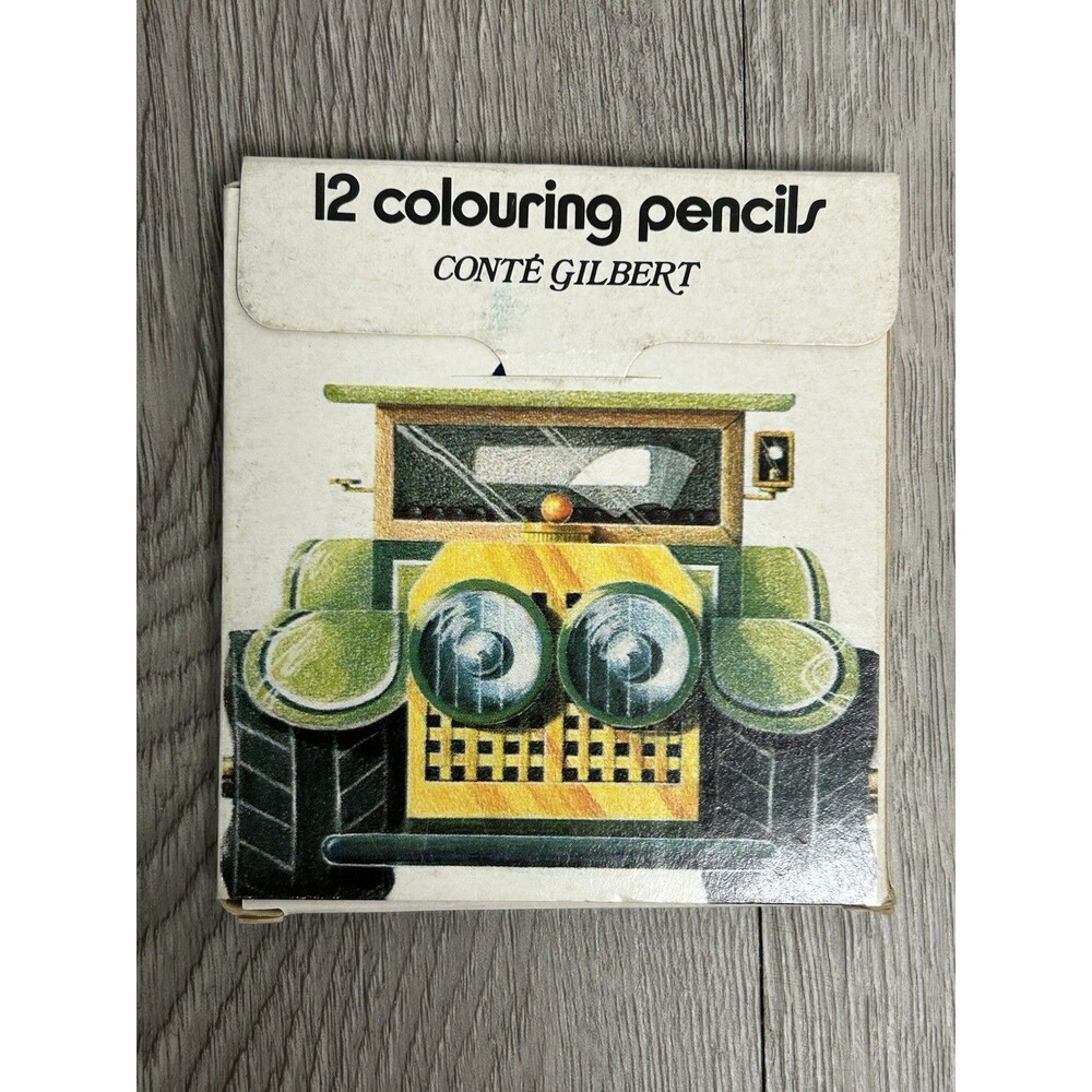 12 Vintage Conte Gilbert Colored Pencils Minis Made In France Slightly Used
